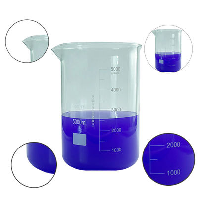 Glass Measuring Laboratory Beaker 5000ml Bottle Media Reagent yang dapat disesuaikan