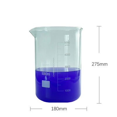 Glass Measuring Laboratory Beaker 5000ml Bottle Media Reagent yang dapat disesuaikan