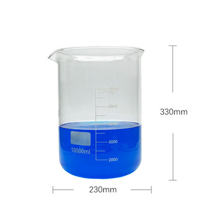 Laboratorium Glass Measuring Beaker 10000ml Bottle Media Reagent yang dapat disesuaikan