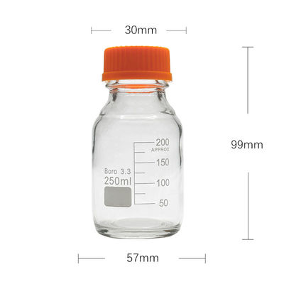 Botol Laboratorium Kaca 100ml yang dapat disesuaikan Botol Reagen penyimpanan media