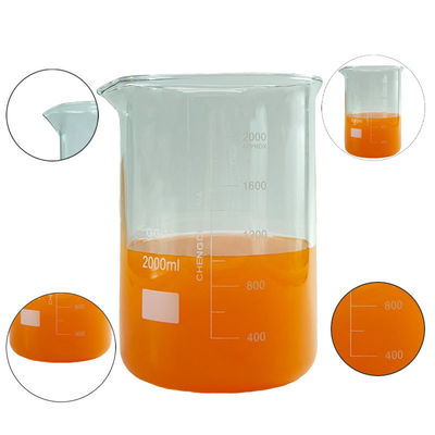 Glass Measuring Laboratory Beaker 2000ml Bottle Media Reagent yang dapat disesuaikan